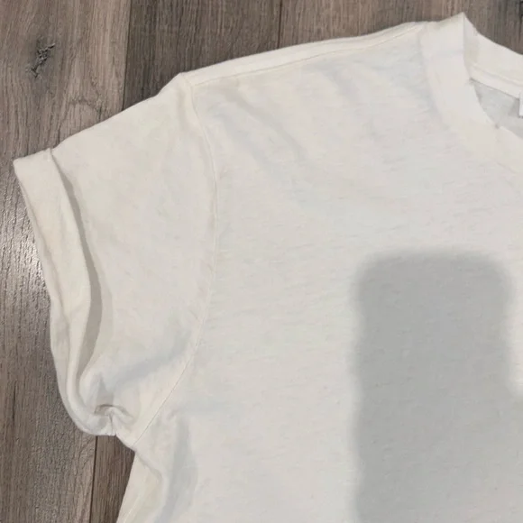 White Crew Neck T-Shirt - Picture 3 of 6